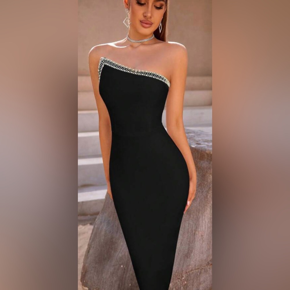 Cocktail dress with Bling trim